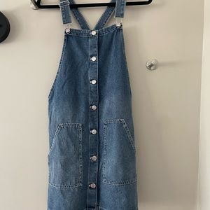 H&M Denim Button Down Overall Dress size small